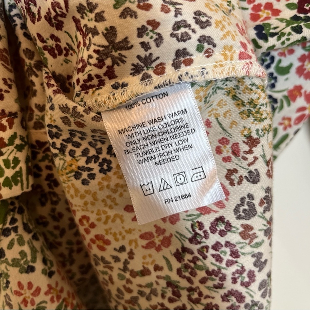 Foxcroft For Appleseeds Wrinkle Free Shirt Floral Womens 10P Button Down Collard - Picture 4 of 5